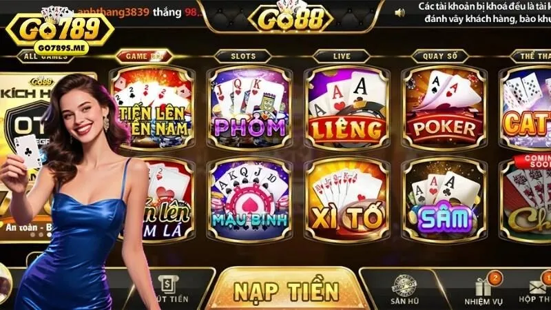 Các trò đánh bài hấp dẫn nhất tại Go789