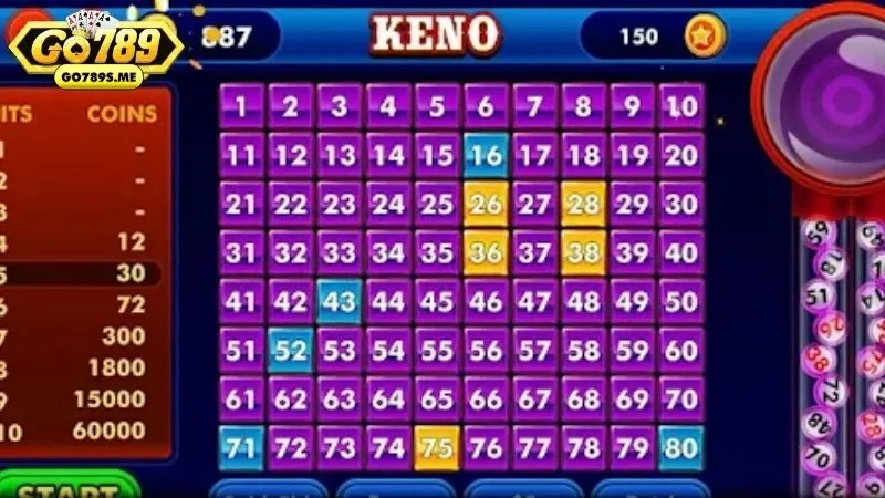 Hướng dẫn cách chơi Keno hiệu quả tại Go789